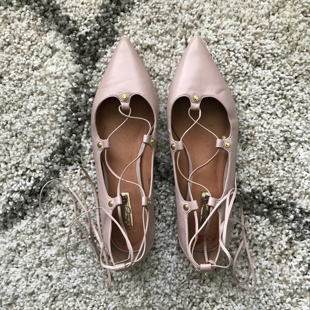 Halogen ‘Owen’ Lace Up Pointy Toe Flat